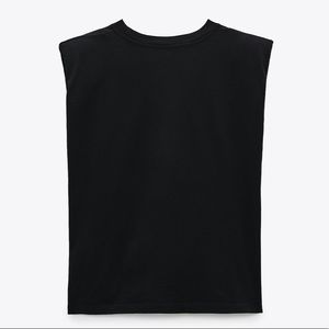 Zara shoulder pad sleeveless tank top
